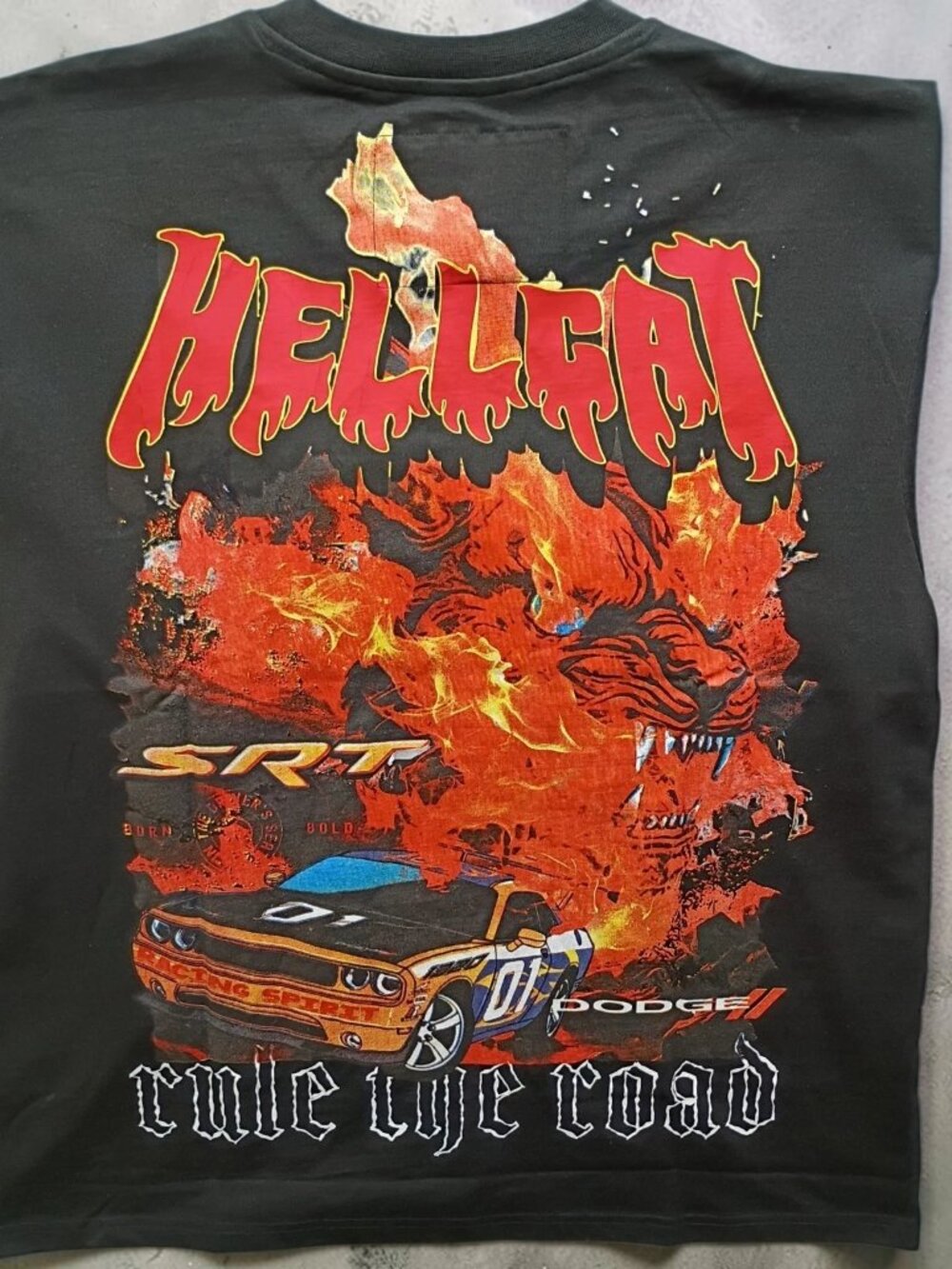 Dodge X Reason Hellcat Logo T-Shirt Black Limited Edition Men’s Size Large RARE
